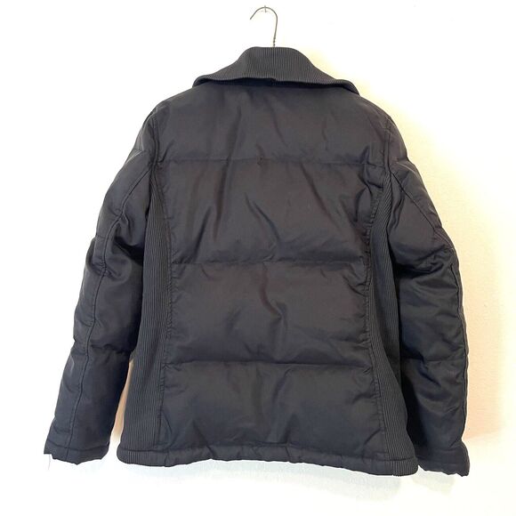 Gap Women's Puffer Jacket MEDIUM Down‎ Feather Black Full Zip Puffy Cold Control - Picture 3 of 7
